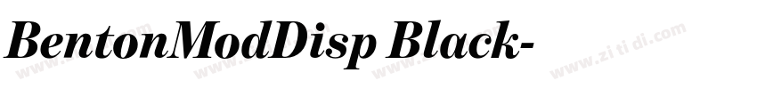 BentonModDisp Black字体转换